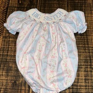 Smocked Bubble size 18 mo Big Sister